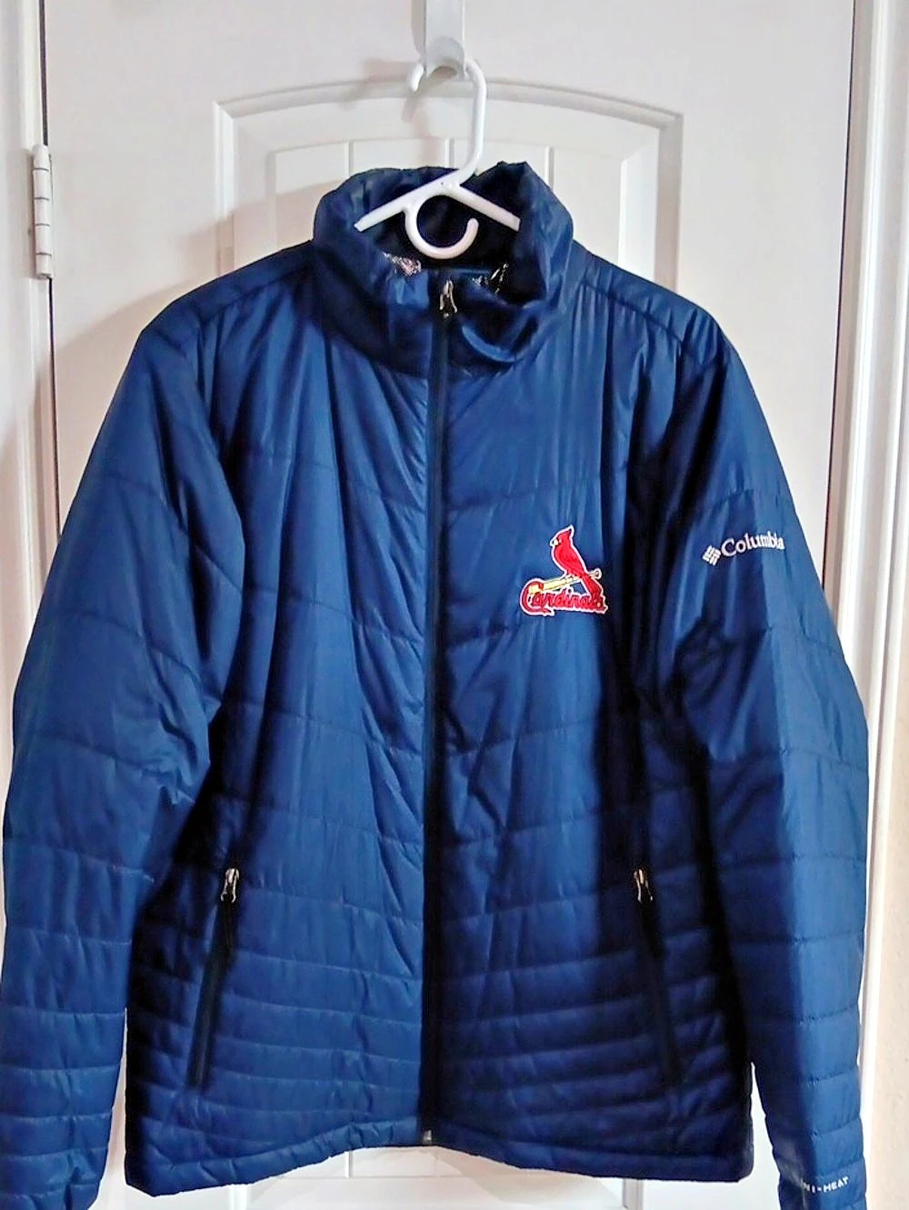 Columbia Y2K Omni-Heat STL Cardinals Puffer Jacket Men's M Mighty Lite